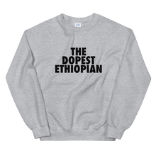 Load image into Gallery viewer, The Dopest Ethiopian Unisex Sweatshirt Gray/Black