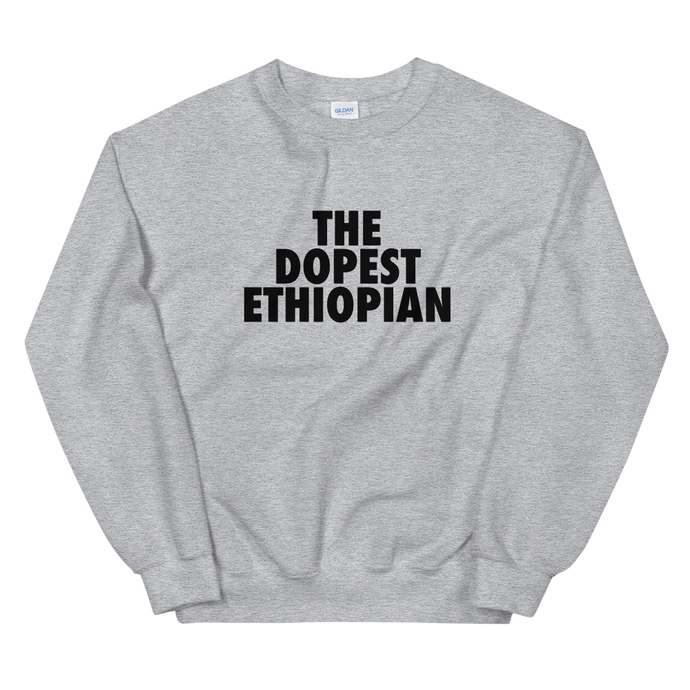 The Dopest Ethiopian Unisex Sweatshirt Gray/Black