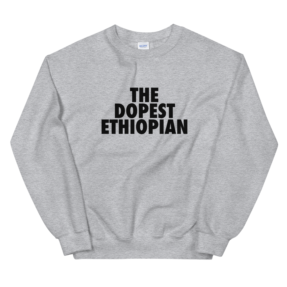 The Dopest Ethiopian Unisex Sweatshirt Gray/Black