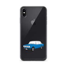 Load image into Gallery viewer, Lada Blue Donkey Taxi Clear iPhone Case