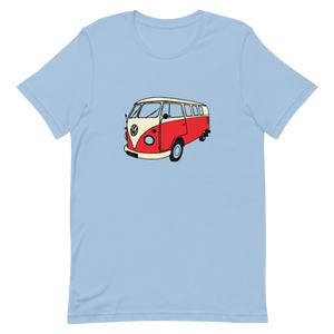 VW Kombi Bus Unisex Tee Light Blue