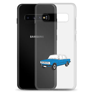 Lada Blue Donkey Taxi Clear Samsung Case