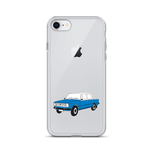 Load image into Gallery viewer, Lada Blue Donkey Taxi Clear iPhone Case