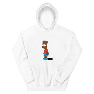 Black Bart Unisex Hoodie White