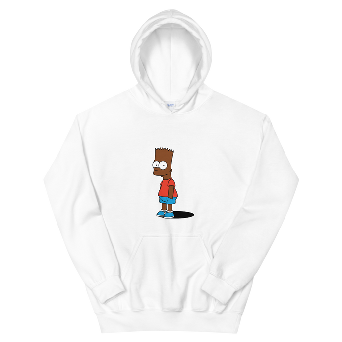 Black Bart Unisex Hoodie White