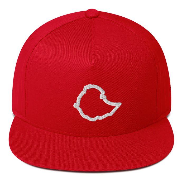 Ethiopia Flat Bill Cap Red/White