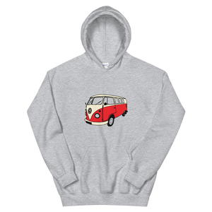 VW Kombi Bus Unisex Hoodie Gray