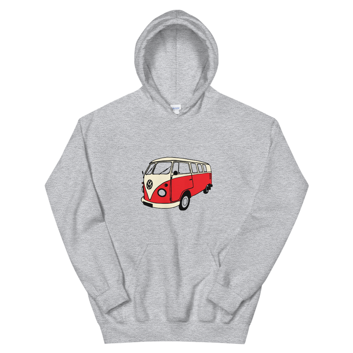 VW Kombi Bus Unisex Hoodie Gray