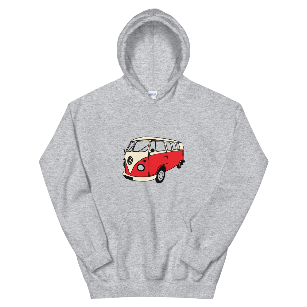 VW Kombi Bus Unisex Hoodie Gray