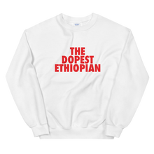 Load image into Gallery viewer, The Dopest Ethiopian Unisex Sweatshirt White/Red