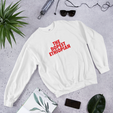 Load image into Gallery viewer, The Dopest Ethiopian Unisex Sweatshirt White/Red