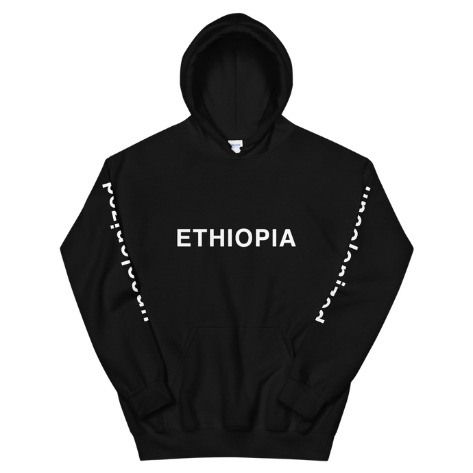 Ethiopia Uncolonized Unisex Hoodie Black/White