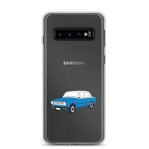 Lada Blue Donkey Taxi Clear Samsung Case