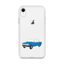 Load image into Gallery viewer, Lada Blue Donkey Taxi Clear iPhone Case