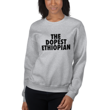 Load image into Gallery viewer, The Dopest Ethiopian Unisex Sweatshirt Gray/Black