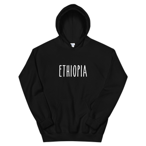 Ethiopia Hand Written Unisex Hoodie Black