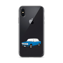 Load image into Gallery viewer, Lada Blue Donkey Taxi Clear iPhone Case