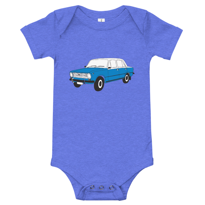 The Blue Donkey (Lada Taxi) Infant Onesie White