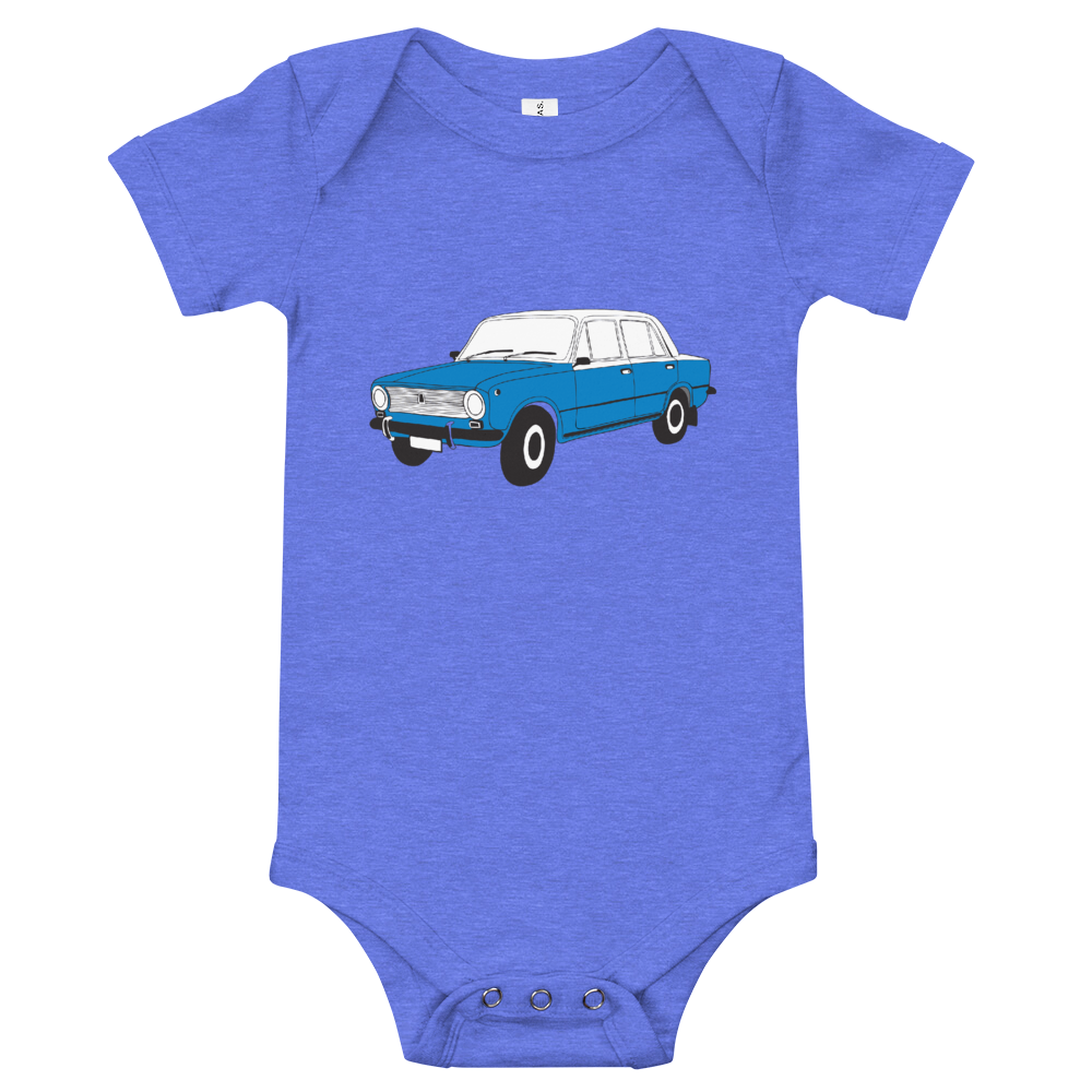 The Blue Donkey (Lada Taxi) Infant Onesie White