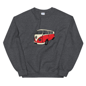 VW Kombi Bus Unisex Sweatshirt Dark Heather Gray