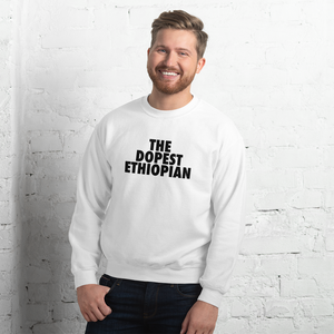 The Dopest Ethiopian Unisex Sweatshirt White/Black