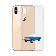 Load image into Gallery viewer, Lada Blue Donkey Taxi Clear iPhone Case