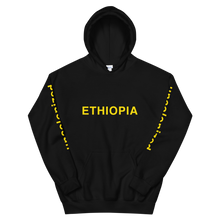 Load image into Gallery viewer, Ethiopia Uncolonized Unisex Hoodie Black/Yellow