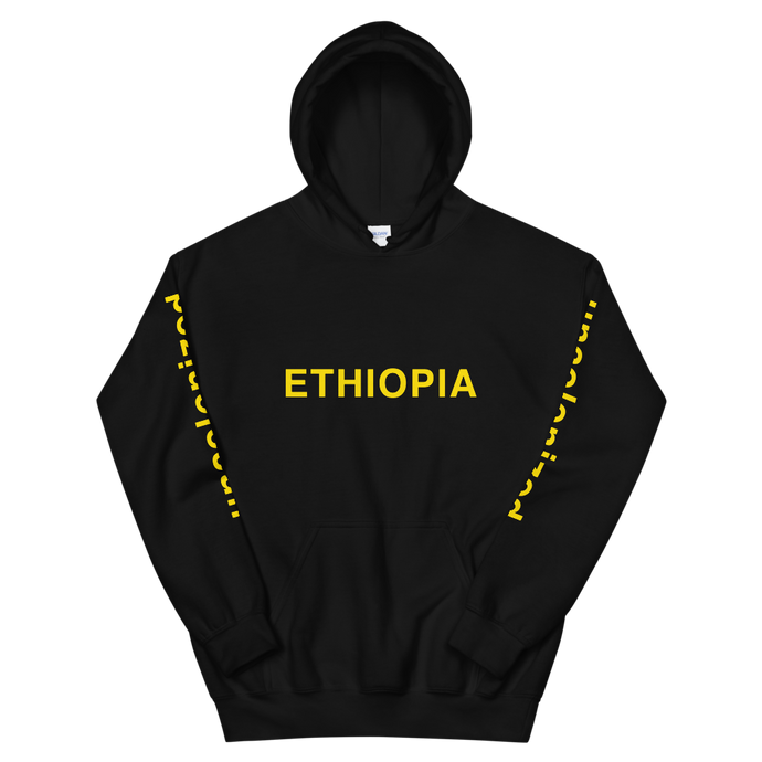 Ethiopia Uncolonized Unisex Hoodie Black/Yellow