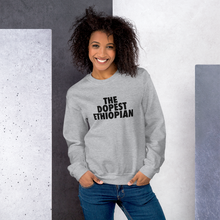 Load image into Gallery viewer, The Dopest Ethiopian Unisex Sweatshirt Gray/Black