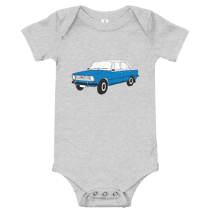 The Blue Donkey (Lada Taxi) Infant Onesie Heather Gray