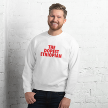 Load image into Gallery viewer, The Dopest Ethiopian Unisex Sweatshirt White/Red