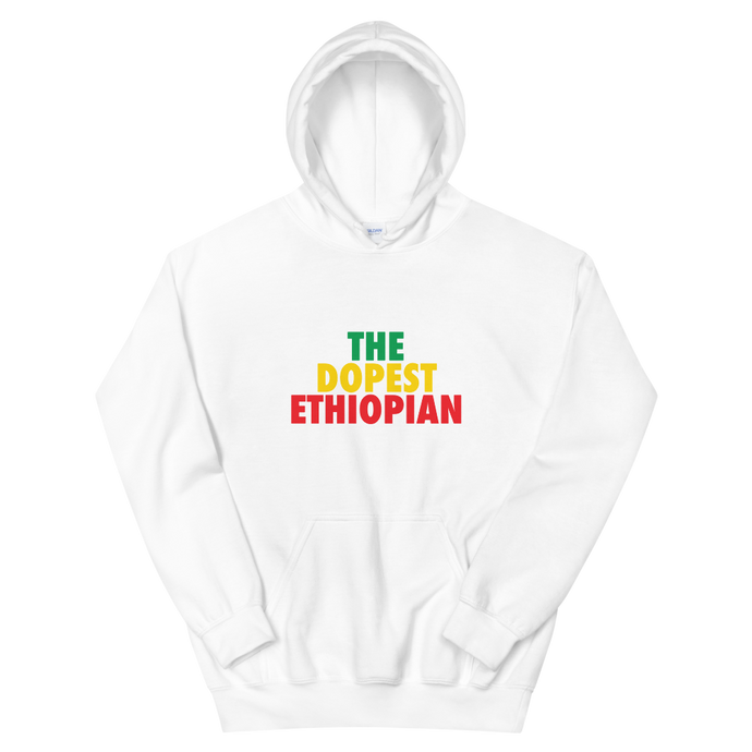 The Dopest Ethiopian Unisex Hoodie Green/Yellow/Red White