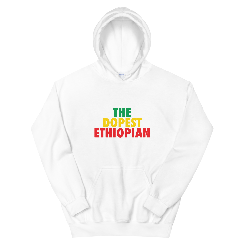 The Dopest Ethiopian Unisex Hoodie Green/Yellow/Red White