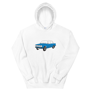 The Blue Donkey (Lada Taxi) Unisex Hoodie Black White