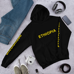 Ethiopia Uncolonized Unisex Hoodie Black/Yellow