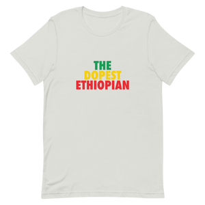 The Dopest Ethiopian Unisex Tee Green/Yellow/Red Gray