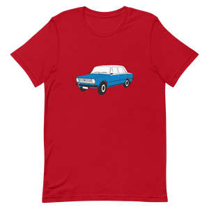 The Blue Donkey (Lada Taxi) Unisex Tee Red