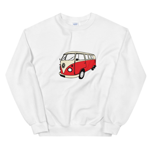 VW Kombi Bus Unisex Sweatshirt White