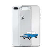 Load image into Gallery viewer, Lada Blue Donkey Taxi Clear iPhone Case