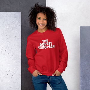 The Dopest Ethiopian Unisex Sweats Red/White