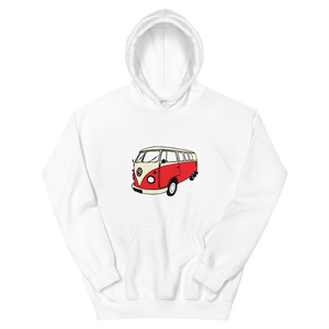 VW Kombi Bus Unisex Hoodie White