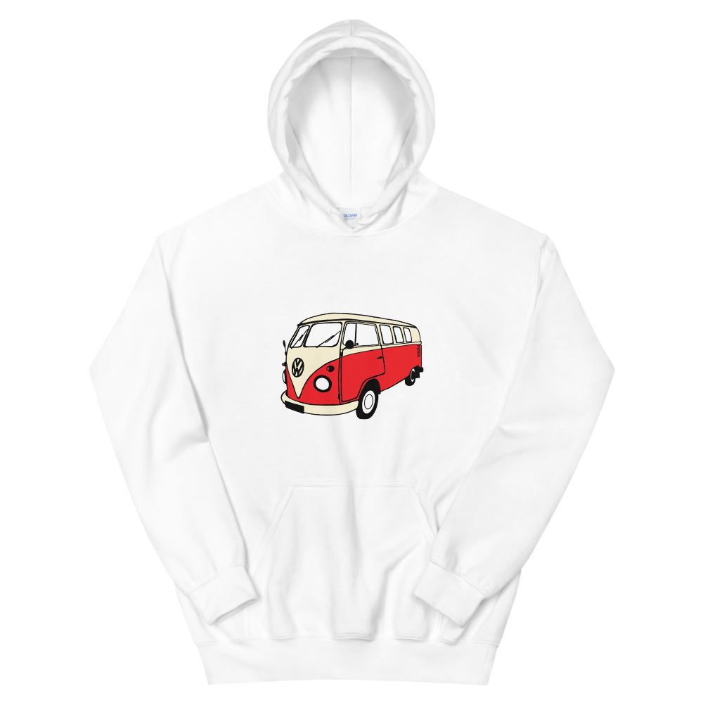 VW Kombi Bus Unisex Hoodie White