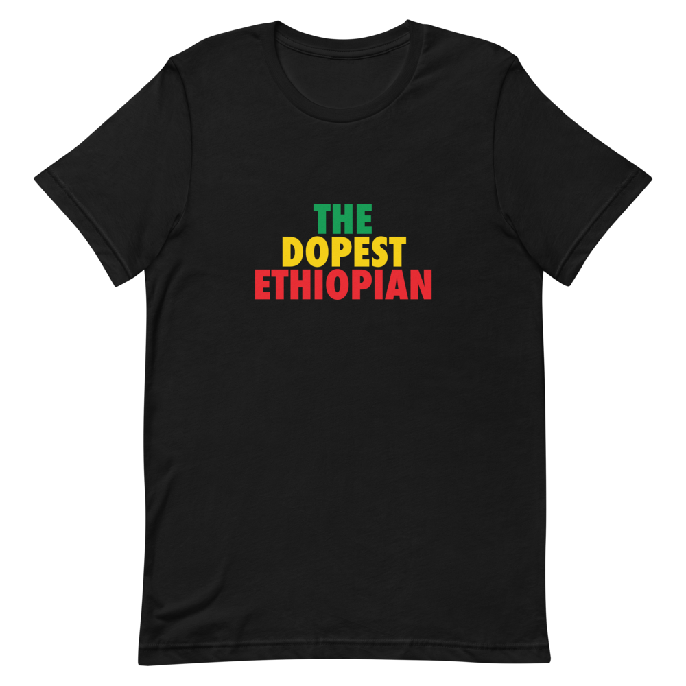 The Dopest Ethiopian Unisex Tee Green/Yellow/Red