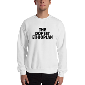 The Dopest Ethiopian Unisex Sweatshirt White/Black