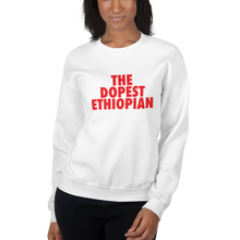 Load image into Gallery viewer, The Dopest Ethiopian Unisex Sweatshirt White/Red