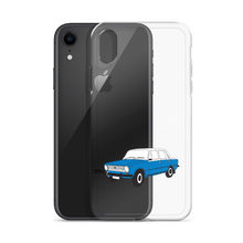 Load image into Gallery viewer, Lada Blue Donkey Taxi Clear iPhone Case