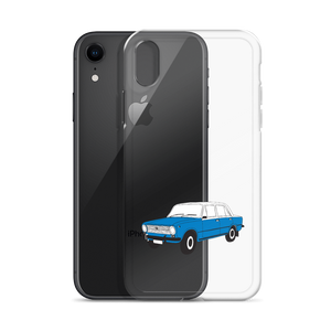 Lada Blue Donkey Taxi Clear iPhone Case