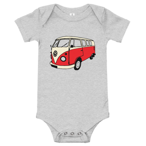 VW Kombi Infant Onesie Heather Gray