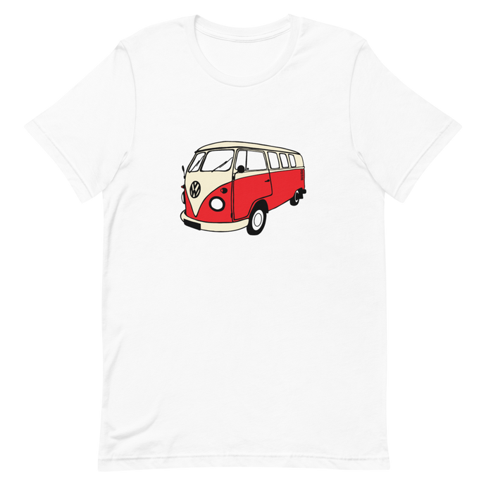 VW Kombi Bus Unisex Tee White