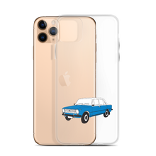 Load image into Gallery viewer, Lada Blue Donkey Taxi Clear iPhone Case